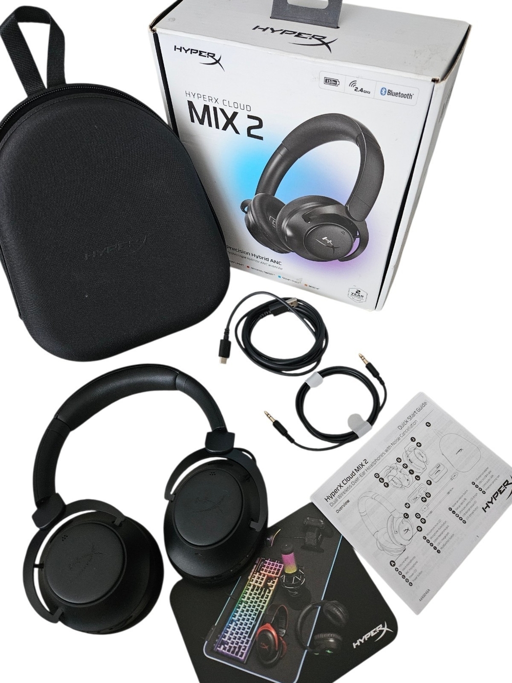 HyperX Cloud MIX 2 Dual Wireless Gaming Headset w/ Precision Hybrid ANC - Black